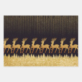 Schwarz und Gold, halbglänzend Geschenkpapier Set (Vorderseite 2)