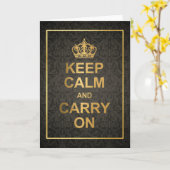 Schwarz und Gold halten Ruhe und tragen weiter Karte (Gelbe Blume)