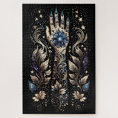 Schwarz und Gold Hand Tattoo Puzzle (Vertikal)