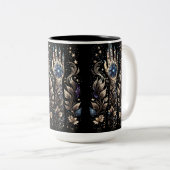 Schwarz und Gold Hand Tattoo Zweifarbige Tasse (VorderseiteRechts)