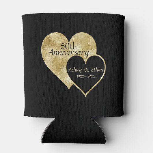 Schwarz und Gold hören Dosenkühler (Rückseite)