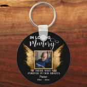 Schwarz und Gold im Foto für das Gedächtnis Schlüsselanhänger (Vorderseite)