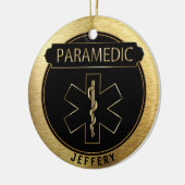 🚑 - Schwarz und Gold in Großformat Keramik Ornament (Links)