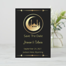 Schwarz und Gold islamisch Save The Date