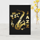 SCHWARZ UND GOLD JAZZ KARTE (Gelbe Blume)
