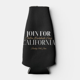 Schwarz und Gold Junggeselinnen-Abschied Flasche C Flaschenkühler