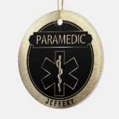 🚑 - Schwarz und Gold Keramik Ornament (Links)