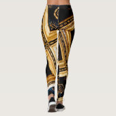 Schwarz und Gold Leggings (Rückseite)