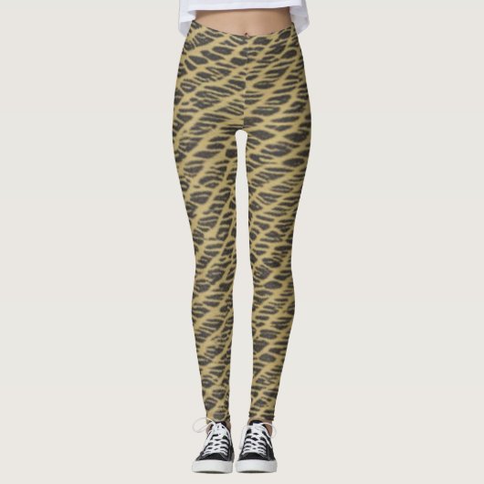 Schwarz und Gold Leggings (Vorderseite)