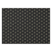 Schwarz und Gold Look Muster Festival Elegant Tischdecke (Vorderseite (Horizontal))