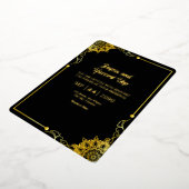 Schwarz und Gold Luxus Einladung Gold Foil Design (Gedreht)