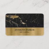 Schwarz und Gold marmoriert Visitenkarte (Vorderseite)