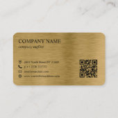 Schwarz und Gold marmoriert Visitenkarte (Rückseite)