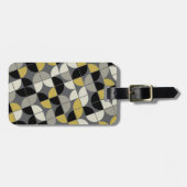 Schwarz und Gold - MCM Muster Gepäckanhänger (Vorderseite horizontal)