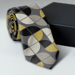 Schwarz und Gold - MCM Muster Krawatte<br><div class="desc">Ein einfaches Halbmond-Muster. Sie können die Farben im erweiterten Designbereich ändern.</div>
