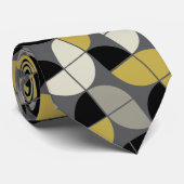 Schwarz und Gold - MCM Muster Krawatte (Gerollt)
