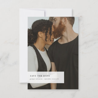 Schwarz und Gold | Minimalistisches Foto Save the  Date