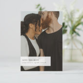 Schwarz und Gold | Minimalistisches Foto Save the  Save The Date (Stehend Vorderseite)