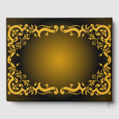 Schwarz und Gold mit dekorativen Elementen Gästebuch (Rückseite)