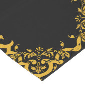 Schwarz und Gold mit dekorativen Elementen Kurzer Tischläufer (Ecke)