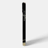 Schwarz und Gold mit Wirbler Druckausgabe Case-Mate iPhone Hülle (Rückseite / Links)