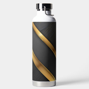 SCHWARZ UND GOLD MODERN GESCHRIEBEN AUSSEHENSPEICH TRINKFLASCHE