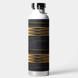 SCHWARZ UND GOLD MODERN GESCHRIEBEN AUSSEHENSPEICH TRINKFLASCHE
