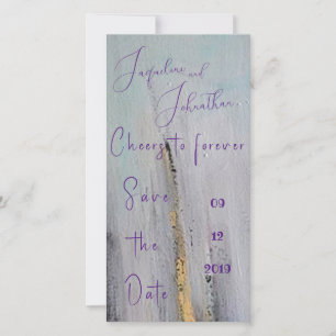 Schwarz und Gold Moderne Abstrakt Save the Date