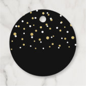 Schwarz und Gold | Moderne Altersvorsorge Vielen D Geschenkanhänger (Rückseite)