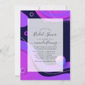 Schwarz und Gold Moderne geometrische virtuelle Du Einladung (Vorderseite)