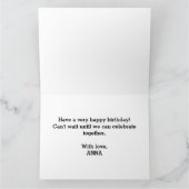 Schwarz und Gold Moderne glücklich Geburtstag Karte (Innenseite)