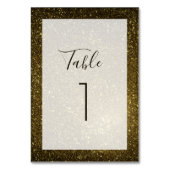 Schwarz und Gold Moderne Hochzeit Tischnummer (Vorderseite)