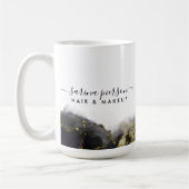 Schwarz und Gold Moderne Kunst Flüssige Wasserfarb Kaffeetasse (Links)