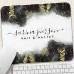 Schwarz und Gold Moderne Kunst Flüssige Wasserfarb Mousepad<br><div class="desc">Schwarz und Gold Moderne Kunst Flüssige Aquarellfarben Tinte Mouse Pad. Perfekt für Make-ups,  Haarstylisten,  Kosmetologen und mehr!</div>