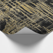 Schwarz und Gold Moderne Kunst Geschenkpapier (Ecke)