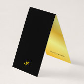 Schwarz und Gold Moderne Monogramm-Vorlage Visitenkarten (Rückseite)