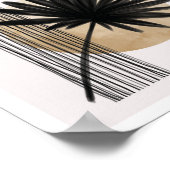 Schwarz und Gold, Moderne Pflanze Kunst, Friedlich Poster (Ecke)