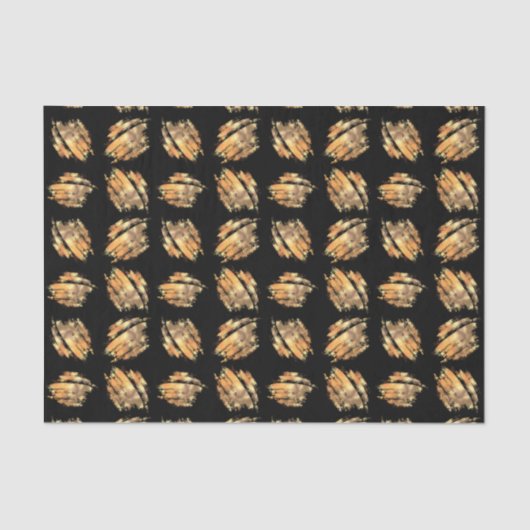 Schwarz und Gold Modernes Glam Seidenpapier (Vorderseite)