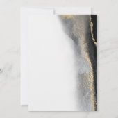 Schwarz und Gold Modernes Party für Abstrakte Alte Einladung (Rückseite)