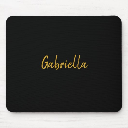 Schwarz und Gold Mousepad (Vorne)