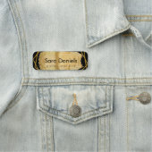 Schwarz und Gold Namensschild (Beispiel)