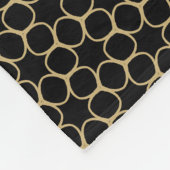 Schwarz und Gold - Neu verheiratete Keepake Weihna Fleecedecke (Ecke)