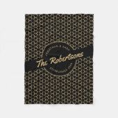 Schwarz und Gold - Neu verheiratete Keepake Weihna Fleecedecke (Vorderseite)