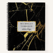 Schwarz und Gold Notizblock (Vorderseite)