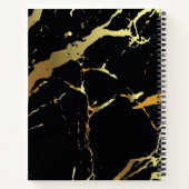 Schwarz und Gold Notizblock (Rückseite)