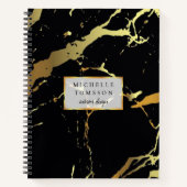 Schwarz und Gold Notizblock (Vorderseite)