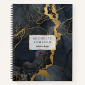 Schwarz und Gold Notizblock (Vorderseite)