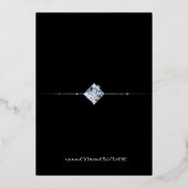 Schwarz und Gold, nur Liebe, Save the Date Folieneinladung (Rückseite)