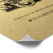 Schwarz und Gold, Oh Snap Hashtag Kamerazeichen Poster (Ecke)