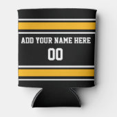Schwarz und Gold passen sich Ihrem Namen an Dosenkühler (Vorderseite)